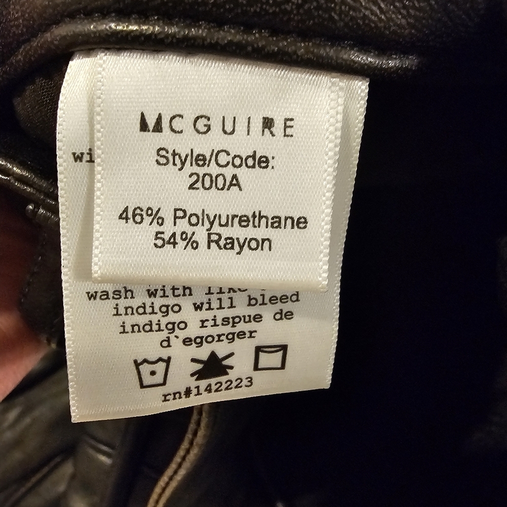 McGuire coated faux leather skinny pants in black.Size 27 - Picture 8 of 8